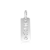 (image for) Small 7*22mm Stainless Steel Tag Charm - Hope