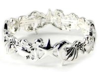 (image for) Sea Life Stretch Bracelet - Turtle, Seahorse, Shell & Crab