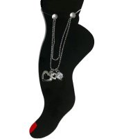 (image for) Hearts Anklet Double Strand Chain - Two Hearts