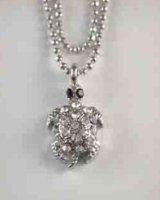(image for) Turtle Anklet Double Strand Chain - Clear