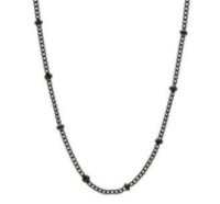 (image for) Stainless Steel Ball Chain - Black 18" + ext