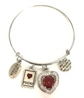 (image for) Snap Jewelry Wire Expandable Bangle - Best Friend & I love U