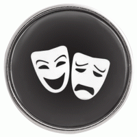 (image for) Snap Glass Jewelry - Drama Masks Theater