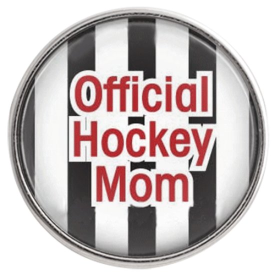 (image for) Snap Glass Jewelry - Sports Official Hockey Mom - Click Image to Close