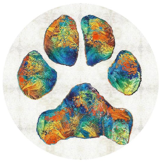 (image for) Snap Jewelry Enamel Ceramic - Paw Print - Click Image to Close