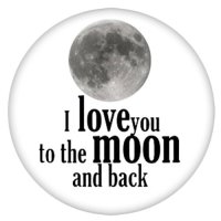 (image for) Snap Jewelry Enamel Ceramic - I Love to the Moon & Back
