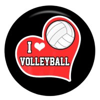 (image for) Snap Jewelry Enamel Ceramic - Sports Volley Ball