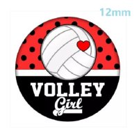 (image for) Mini Snap Jewelry Enamel Volleyball Girl fits 12mm Petite Ginger Style Charm