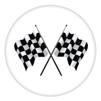 (image for) Snap Jewelry Enamel Ceramic Sports Racing Flags Nascar 18-20mm