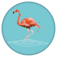 (image for) Snap Jewelry Enamel Ceramic - Flamingo