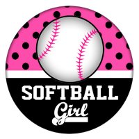 (image for) Snap Jewelry Enamel Ceramic Softball Girl fits Ginger Snaps