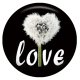 (image for) Snap Jewelry Enamel Ceramic - Love - Dandelion Heart Shaped