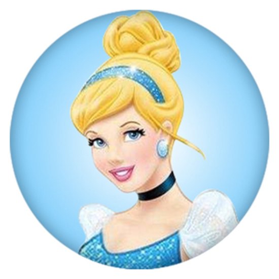 (image for) Snap Jewelry Ceramic Cinderella Princess Fits Disney Ginger Snap - Click Image to Close