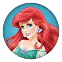(image for) Snap Jewelry Ceramic Ariel Cartoon Princess fits Ginger Snaps