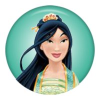 (image for) Snap Jewelry Ceramic Mulan Cartoon Princess fits Ginger Snaps