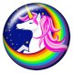 (image for) Snap Jewelry Enamel Ceramic - Unicorn & Rainbow