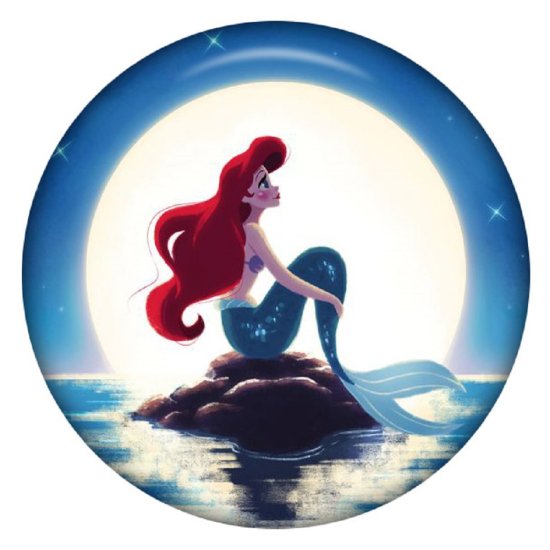 (image for) Snap Jewelry Ceramic Ariel Cartoon Princess fits Ginger Snaps - Click Image to Close