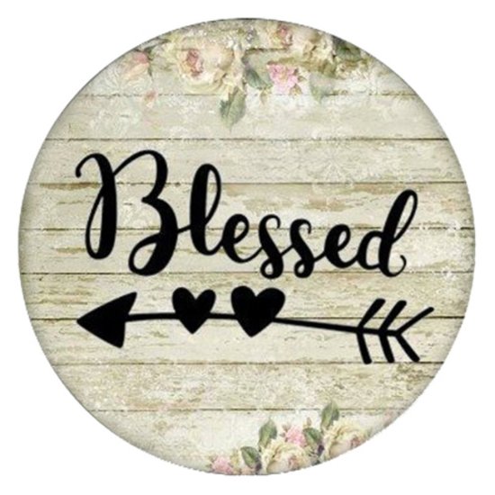 (image for) Snap Jewelry Enamel Ceramic - Blessed - Click Image to Close