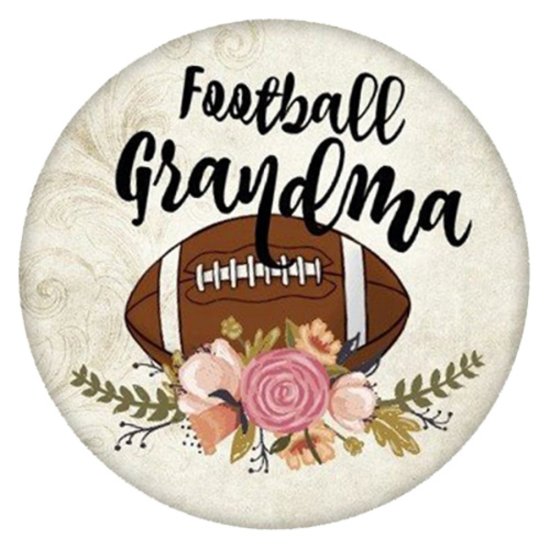 (image for) Snap Jewelry Enamel Ceramic - Football Grandma - Click Image to Close