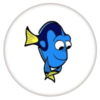 (image for) Snap Jewelry Enamel Ceramic - Cartoon Fish Blue