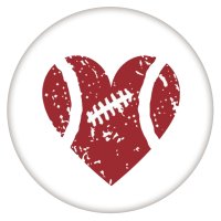 (image for) Snap Jewelry Enamel Ceramic - Sports Football Heart