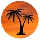 (image for) Snap Jewelry Enamel Ceramic - Palm Tree Silhouette