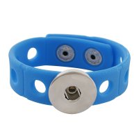 (image for) Children Shoe Charm & Snap Bracelet Blue fits 18mm & Jibbitz