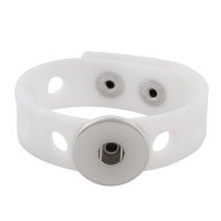 (image for) Children Shoe Charm & Snap Bracelet White fits 18mm & Jibbitz