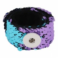 (image for) All Ages Snap Jewelry Rainbow Sequin Reversible Bracelet