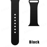 (image for) Black Band Silicone Sport Wristband 42/44mm fits Apple Watch