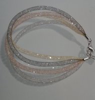 (image for) 925 Sterling Silver Twist Rope Chain - Rose Gold & Silver 20"