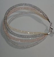 (image for) 925 Sterling Silver Twist Rope Chain - Rose Gold & Silver 20"