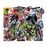 (image for) Marvel Cartoon Superhero Stickers Non Repeating Decals 50 pcs