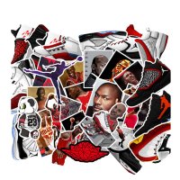 (image for) MJ Michael Jordan Decal Stickers Bulls Non Repeating 50 pcs