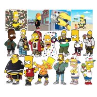 (image for) The Simpsons Decal Stickers Bart Homer Luggage Laptop 50pc
