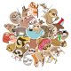 (image for) Sloth Animated Character Stickers Non Repeating Decals 50 pcs