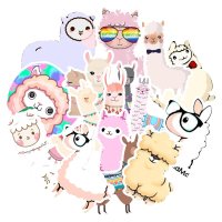 (image for) Llama Animal Character Stickers Non Repeating Vinyl Decals 50 pc
