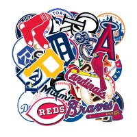 (image for) MLB Baseball Sports Teams Stickers Waterproof Decals 30 pcs