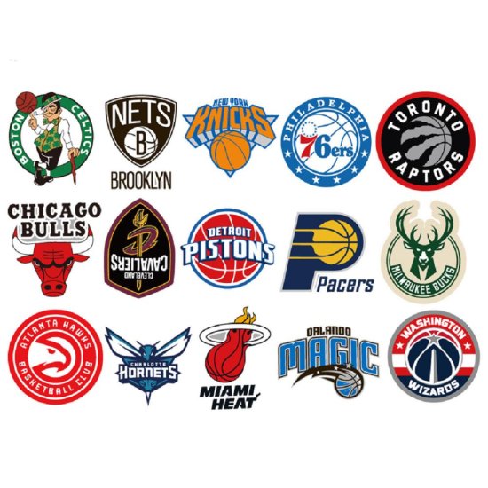 (image for) NBA Basketball Sport Teams Stickers Waterproof Decals 31 pcs - Click Image to Close