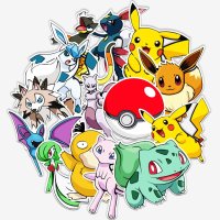 (image for) Pokemon Pikachu Stickers Non Repeating Decals 50 pcs