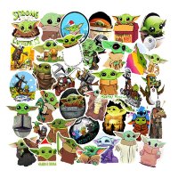 (image for) Yoda Star Wars Stickers Non Repeating Decals 52 pcs