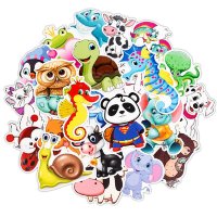 (image for) Animals Cartoon Stickers Non Repeating Colorful Decals 50 pcs