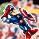 (image for) Avengers Marvel Super Hero Stickers Non Repeating 50 pcs