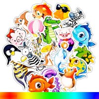 (image for) Animals Cartoon Stickers Variety Non Repeating Decals 50 pcs
