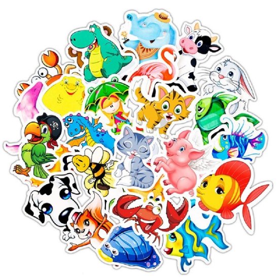 (image for) Mixed Animal Cute Characters Stickers Decals Sticker Bomb 50pcs - Click Image to Close