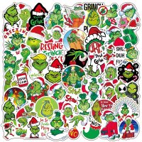(image for) Grinch Holiday Stickers Non Repeating Decals 50 pcs