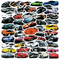 (image for) Sport Cars Variety Stickers Non Repeating Decals 50 pcs