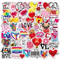 (image for) Love Heart Sayings Inspirational Waterproof Sticker 100 pcs