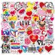 (image for) Love Heart Sayings Inspirational Waterproof Sticker 100 pcs