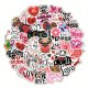 (image for) Love You, Kisses Stickers Non Repeating Decals 50 pcs